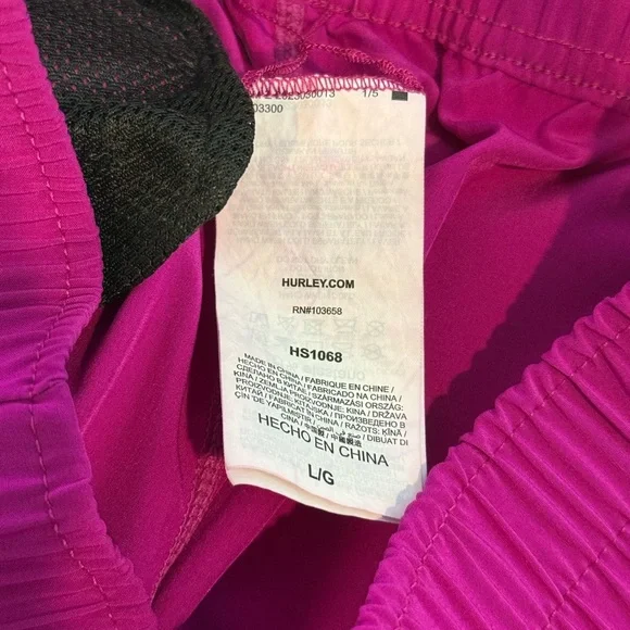 Hurley Women's Fuchsia Athletic Shorts - Picture 9 of 9